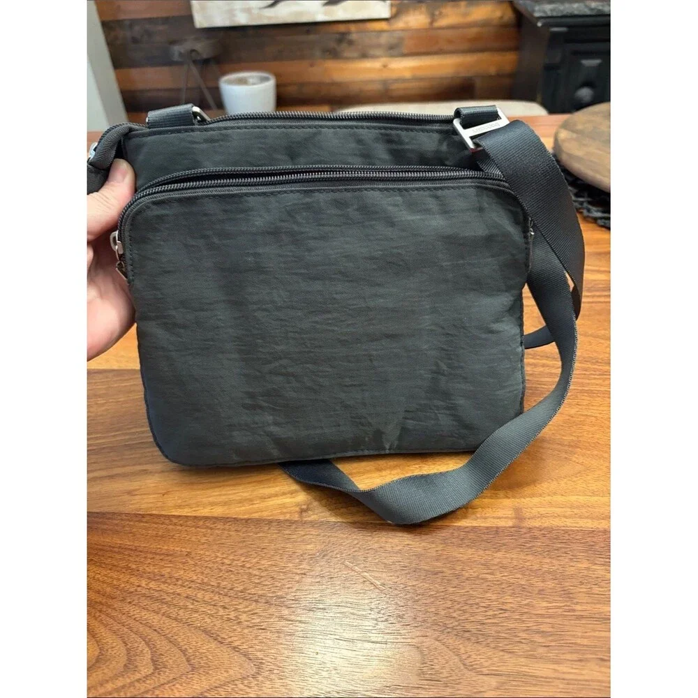 Baggallini Gray Multi Comparment Crossbody Travel Bag Purse